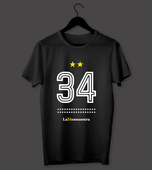 Polera Colo Colo/ 34 Campeón / 34 copas